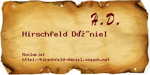 Hirschfeld Dániel névjegykártya